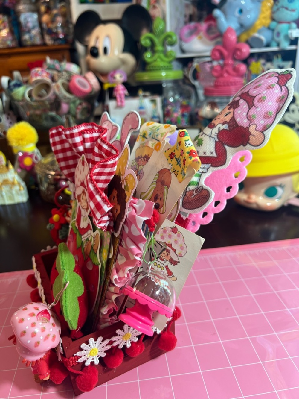 Strawberry Shortcake Desktop Handmade Memory Dex card Tray - Picture 4 of 10